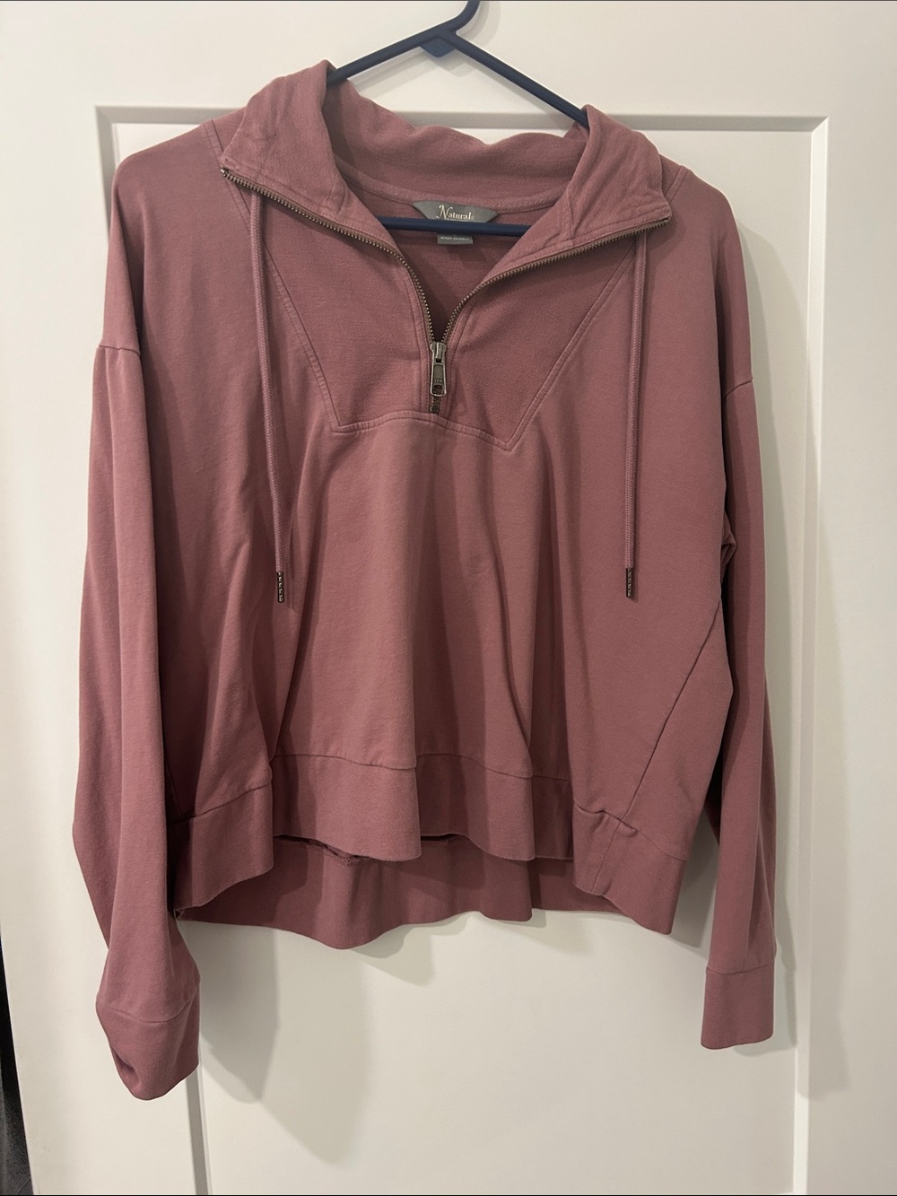 Natural Reflections Dusty Rose Half-Zip Pullover